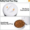 Automatic Dog Feeders, WiFi Cat Feeder with APP Control, Pets Feeder with Stainless Steel Bowl, 4L