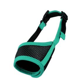 Pet Dog Mouth Cover Anti-biting Anti-barking And Eating Masks (Option: Green-2XL)