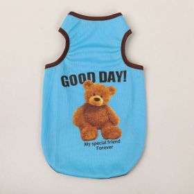 Breathable Thin Pet Clothes Summer Puppy Clothes Cat Clothes Dog Vest (Option: Blue-XS)