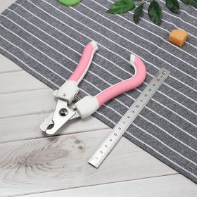 Pet Cat Dog Nail Scissors (Option: Pink Curved Handle Large)