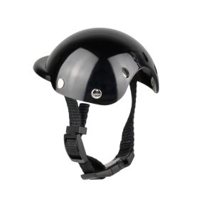 Pet Helmet New Motorcycle Helmet Dog Cat Accessories Pet Toy Hat Headwear (Option: M-Black)