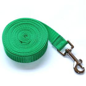 Fashion Pet Dog Solid Color Leash (Option: Green-1.8M x 1.5CM)