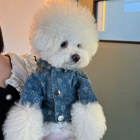 Fashion Dog Denim Jacket Trendy Clothing (Option: Denim jacket-XS)