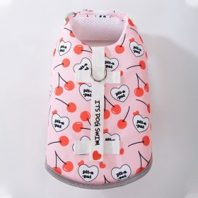 Special Traction Pet Fruit Printed Clothes (Option: Pink Cherry-S)