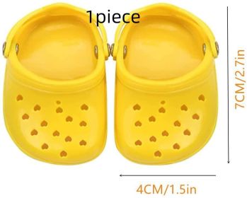 Dog Hole Shoe Wear-resistant Silicone (Option: Yellow-1piece)