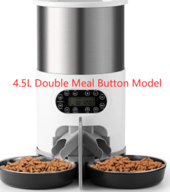 Automatic chqiue pet feeder (Option: 4.5L Double Meal Button Model-AU)