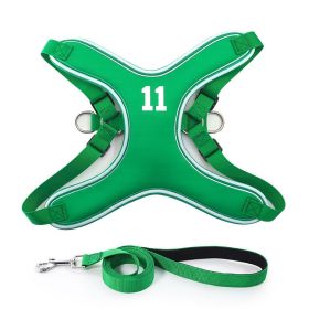 Small And Medium-sized Dogs Vest Chest And Back Pet Supplies Chest Strap (Option: Green-S)