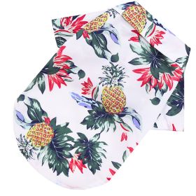 Small And Medium Dogs Beach Pineapple Shirt Hawaiian Pet Dog Cat Golden Retriever Spring And Summer Four Seasons Clothes (Option: Pineapple Shirt White-XS)