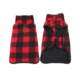 Coat Vest Polar Fleece Winter Thickened Jarre Aero Bull (Option: Red Black Plaid-L)