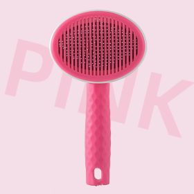 One-click Hair Removal Pet Needle Comb Pet Supplies (Color: Pink)