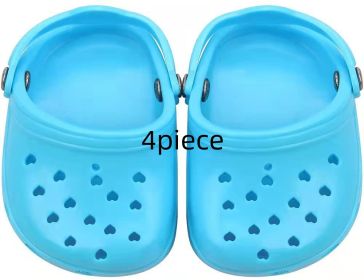 Dog Hole Shoe Wear-resistant Silicone (Option: Blue-4piece)