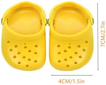 Dog Hole Shoe Wear-resistant Silicone (Option: Yellow-2piece)