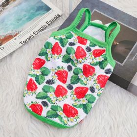 Avocado Summer Outdoor Breathable Sling Vest For Dogs (Option: Strawberry-S)