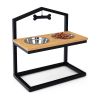 Adjustable Heights Elevated Dog Bowl Feeder Stand