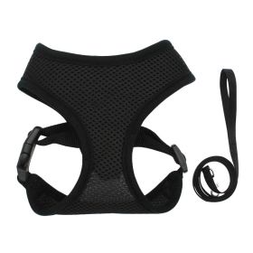 Breathable Mesh Dog Reflective Chest Strap (Option: Black-S)