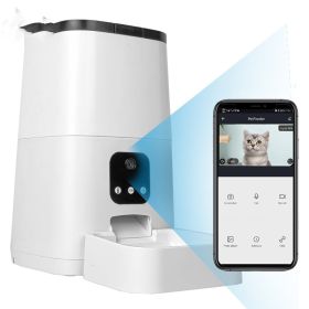 Intelligent Timed And Quantitative Fully Automatic Pet Feeder (Option: White-Video version-EU)