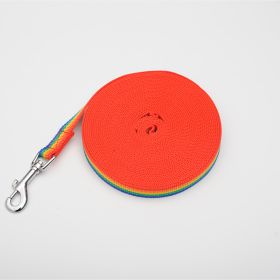 Pet Polyester Tracking Lead Rope (Option: Rainbow band-12mX1.6cm)