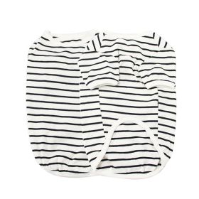 Pet Clothing Cotton Small Dog Jarre Aero Bull (Option: Black And White Stripes-L)