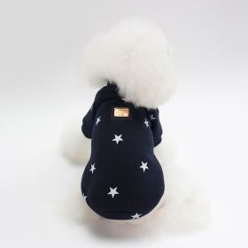 Pet Clothing Autumn Winter New Pullover (Option: Purplish Blue-L)