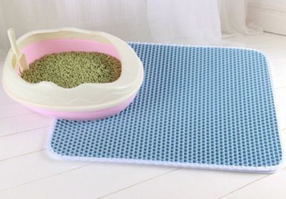 Double Layer EVA Pet Litter Mat (Option: Blue-55X75cm)