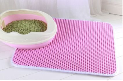 Double Layer EVA Pet Litter Mat (Option: Pink-45X60CM)